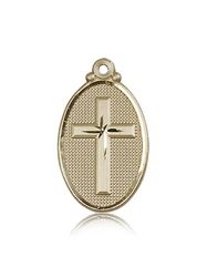 14kt Gold Cross Medal" itemprop="image