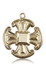 14kt Gold Cross Medal" itemprop="image