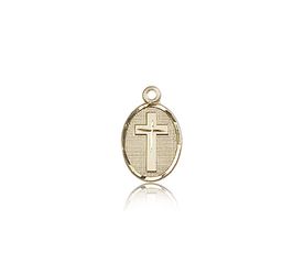 14kt Gold Cross Medal" itemprop="image