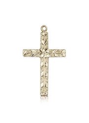 14kt Gold Cross Medal" itemprop="image