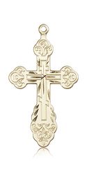 14kt Gold Cross Medal" itemprop="image