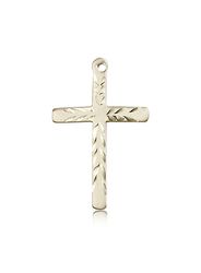 14kt Gold Cross Medal" itemprop="image