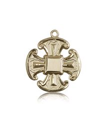 14kt Gold Cross Medal" itemprop="image