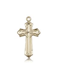 14kt Gold Cross Medal" itemprop="image