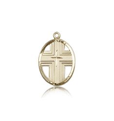 14kt Gold Cross Medal" itemprop="image