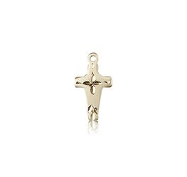 14kt Gold Cross Medal" itemprop="image