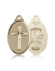 14kt Gold Cross / National Guard Medal" itemprop="image