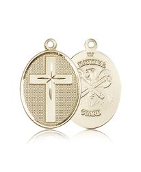 14kt Gold Cross / National Guard Medal" itemprop="image