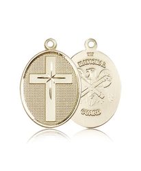 14kt Gold Cross / National Guard Medal" itemprop="image