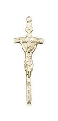 14kt Gold Crucifix Medal" itemprop="image