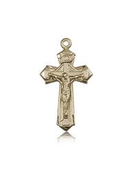 14kt Gold Crucifix Medal" itemprop="image