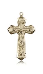 14kt Gold Crucifix Medal" itemprop="image