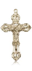 14kt Gold Crucifix Medal" itemprop="image