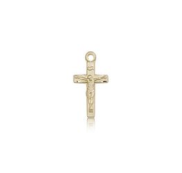 14kt Gold Crucifix Medal" itemprop="image