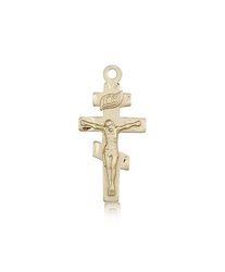 14kt Gold Crucifix Medal" itemprop="image