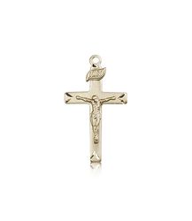 14kt Gold Crucifix Medal" itemprop="image