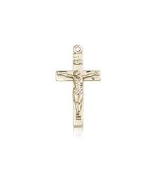 14kt Gold Crucifix Medal" itemprop="image