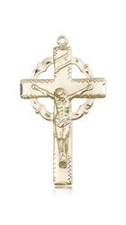 14kt Gold Crucifix Medal" itemprop="image