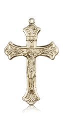 14kt Gold Crucifix Medal" itemprop="image