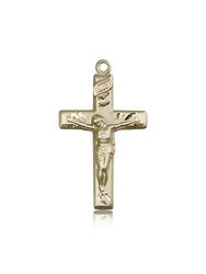 14kt Gold Crucifix Medal" itemprop="image