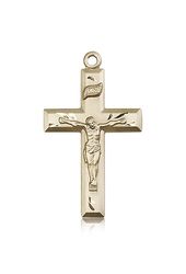 14kt Gold Crucifix Medal" itemprop="image