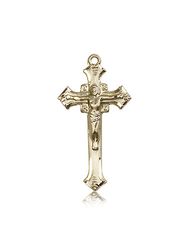 14kt Gold Crucifix Medal" itemprop="image