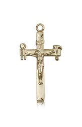 14kt Gold Crucifix Medal" itemprop="image