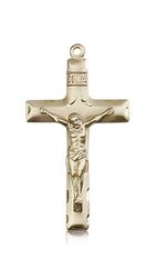 14kt Gold Crucifix Medal" itemprop="image