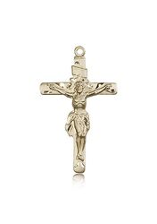 14kt Gold Crucifix Medal" itemprop="image