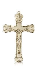 14kt Gold Crucifix Medal" itemprop="image