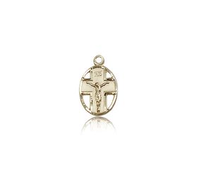 14kt Gold Crucifix Medal" itemprop="image