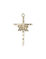 14kt Gold Doves / Cross Medal" itemprop="image