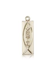 14kt Gold Fish Medal" itemprop="image