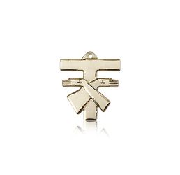 14kt Gold Franciscan Cross Medal" itemprop="image