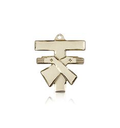 14kt Gold Franciscan Cross Medal" itemprop="image