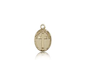 14kt Gold Friend In Jesus Cross Medal" itemprop="image