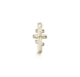 14kt Gold Greek Orthadox Cross Medal" itemprop="image