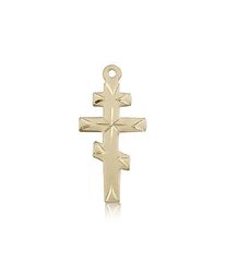 14kt Gold Greek Orthadox Cross Medal" itemprop="image