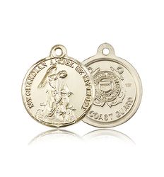 14kt Gold Guardain Angel / Coast Guard Medal" itemprop="image