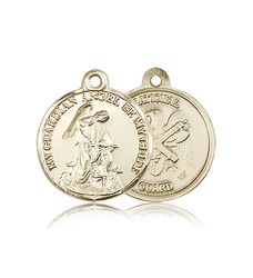 14kt Gold Guardain Angel / National Guard Medal" itemprop="image