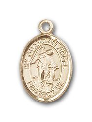 14kt Gold Guardian Angel / Air Force Patron Saint Medal - Small" itemprop="image