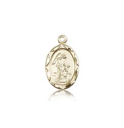 14kt Gold Guardian Angel Medal" itemprop="image