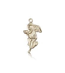 14kt Gold Guardian Angel Medal" itemprop="image