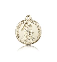 14kt Gold Guardian Angel Medal" itemprop="image