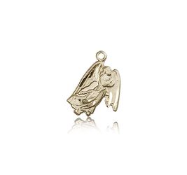 14kt Gold Guardian Angel Medal" itemprop="image