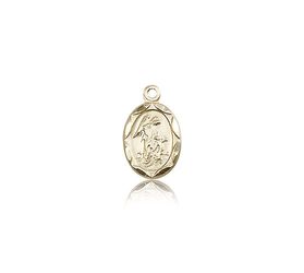 14kt Gold Guardian Angel Medal" itemprop="image