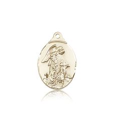 14kt Gold Guardian Angel Medal" itemprop="image