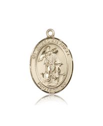 14kt Gold Guardian Angel Patron Saint Medal - Large" itemprop="image