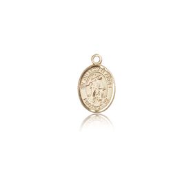 14kt Gold Guardian Angel Patron Saint Medal - Small" itemprop="image