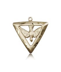 14kt Gold Holy Spirit / Triangle Medal" itemprop="image